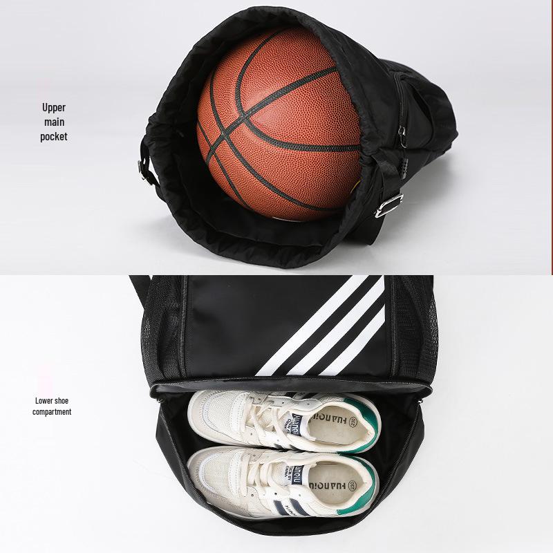 Men's Large Capacity Basketball & Swimming Drawstring Backpack - Portable Student Schoolbag with Logo Printing Option