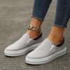 Women's Plus Size Low-Top Slip-On Color Block Flat Shoes