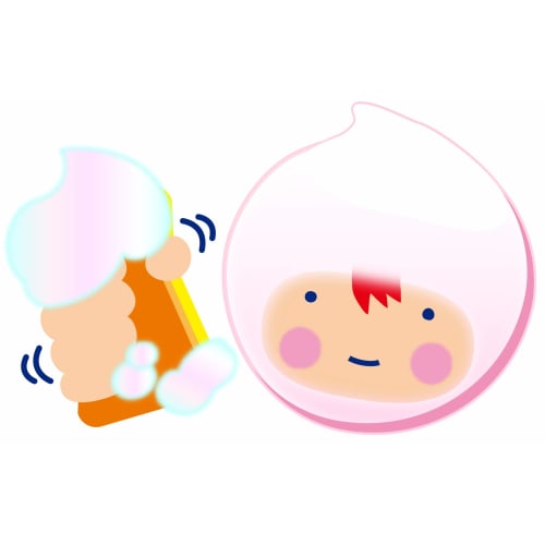 Kikuron Kitchen Sponge, Made In Japan, Long-Lasting Foam, Detergent-Saving, Scratch-Free, Foam-Generating, Orange & Green, Pack of 4