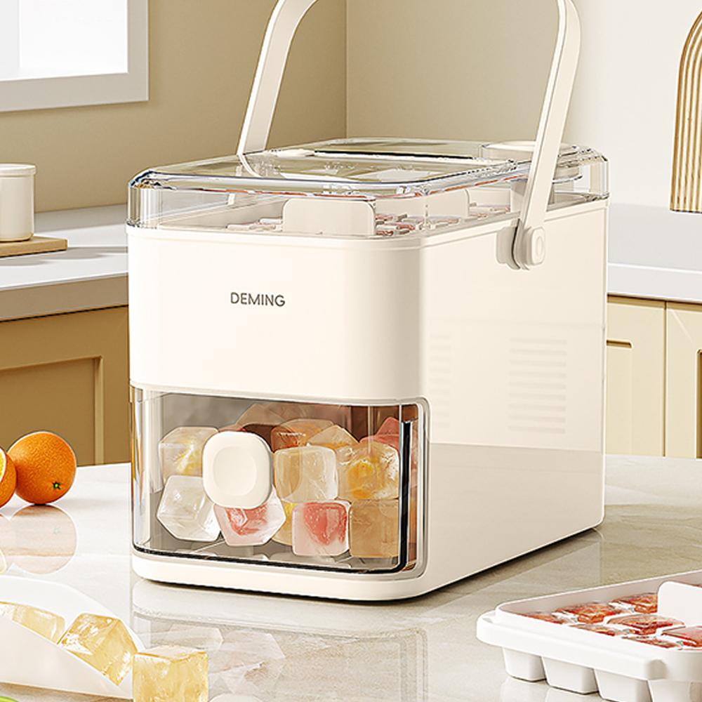 28/56-Cube Ice Maker Press Portable Design With Easy Ice Box Storage Cap Household Ice Double Press Layer - U2E3