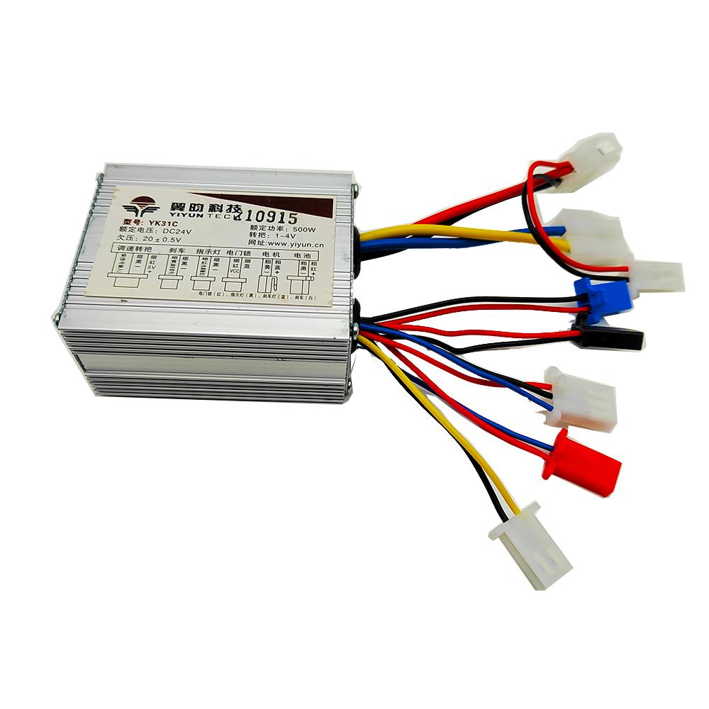 Electric Bike Bicycle Scooter Accessories Motor Brushed Controller & Throttle Twist Grip 24V 36V 48V 250W 350W 500W