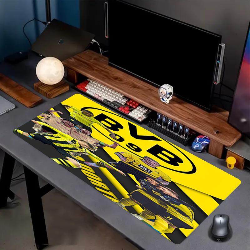 Tapis de Souris Impression Borussia Dortmund, Tapis de Bureau Antidérapant pour Clavier, pour PC Portable Gaming Travail Utilisation Quotidienne, Cadeau Surprise Cool pour Festival