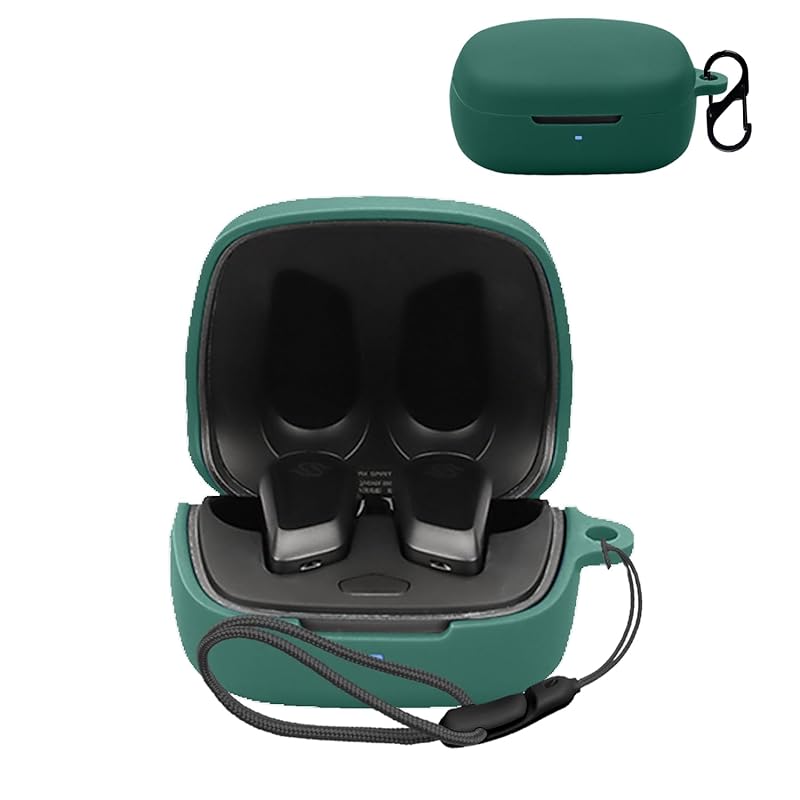 

For Edifier STAX SPIRIT S10 for case cover [NOUKAJU]Bose QC Earbuds wireless earphones silicon protective case (With carabiner + strap included) )
