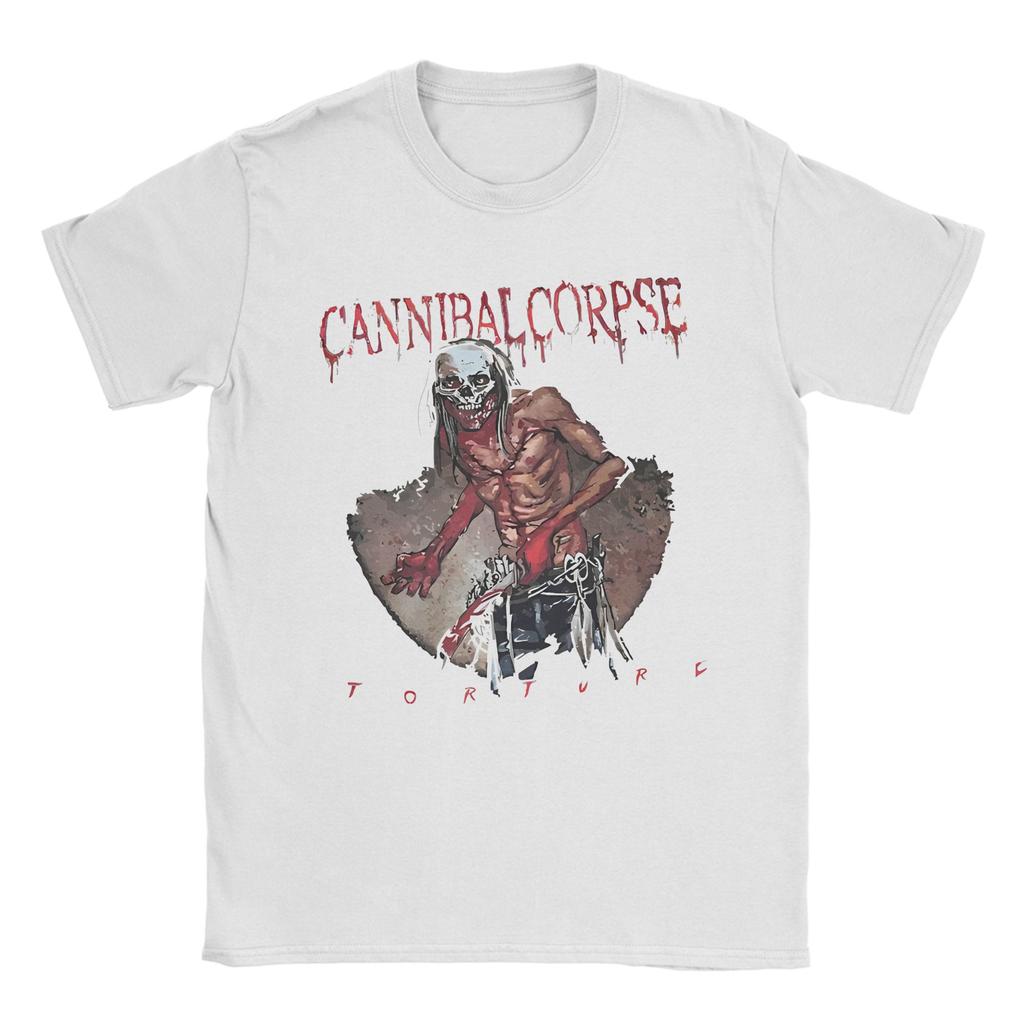 Men TShirt Cannibal Corpse Torture Vintage Cotton Tee Shirt Short Sleeve T Shirts Round Neck Tops Plus Size