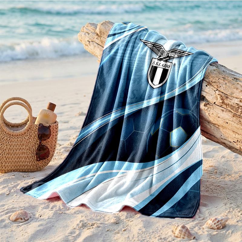 Lazio FC Print Microfiber Beach Towel Quick Dry Absorbent Large Towel For Beach Swimming Travel