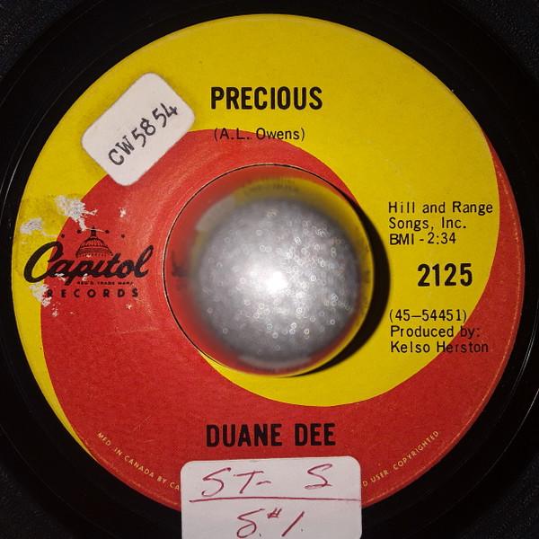 

7inch Record DUANE DEE - Precious 2125 Capitol Records US Folk Used