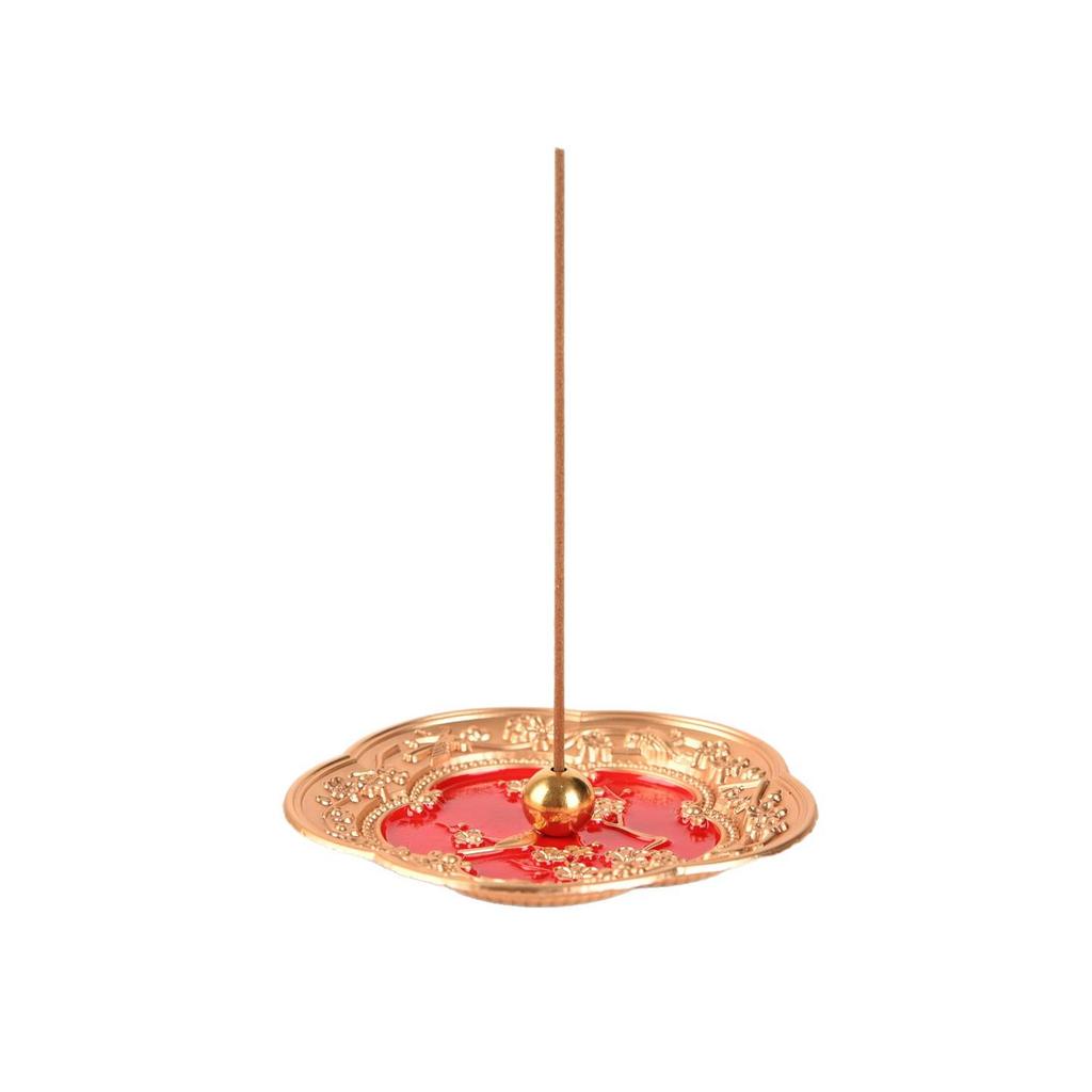 Joyful Enamel Zen Incense Holder: Electroplated Metal, Ancient Style, Chinese Design, Living Room Ornament
