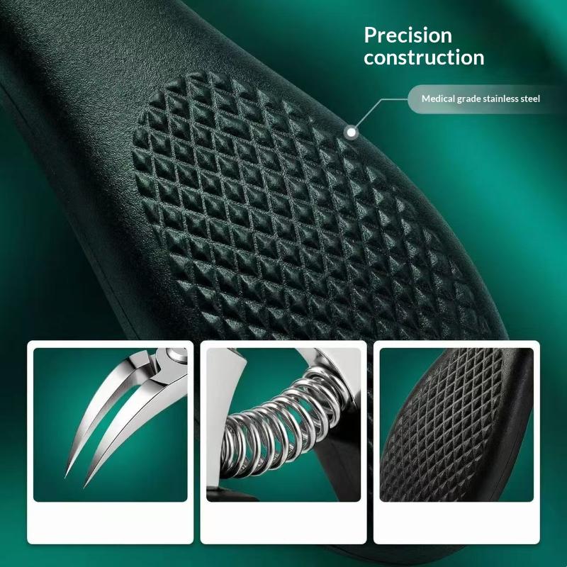 Heavy-Duty Steel Toenail Clipper Podiatrist Recommended Serrated Blade Trimmer for Thick Ingrown Toenails