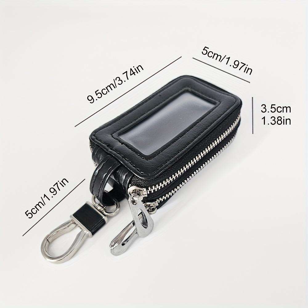 PU Leather Double-Layer Key Case Secure Waist Hanging Car Key Storage - Stylish Mini Bag for Interior Accessories