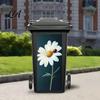 Pegatinas Decorativas para Cubo de Basura con Cara, Pegatina de Animales de Dibujos Animados, Pegatina de PVC Autoadhesiva Colorida, Pegatina Impermeable Linda Gato Perro para Cubo de Basura con Ruedas
