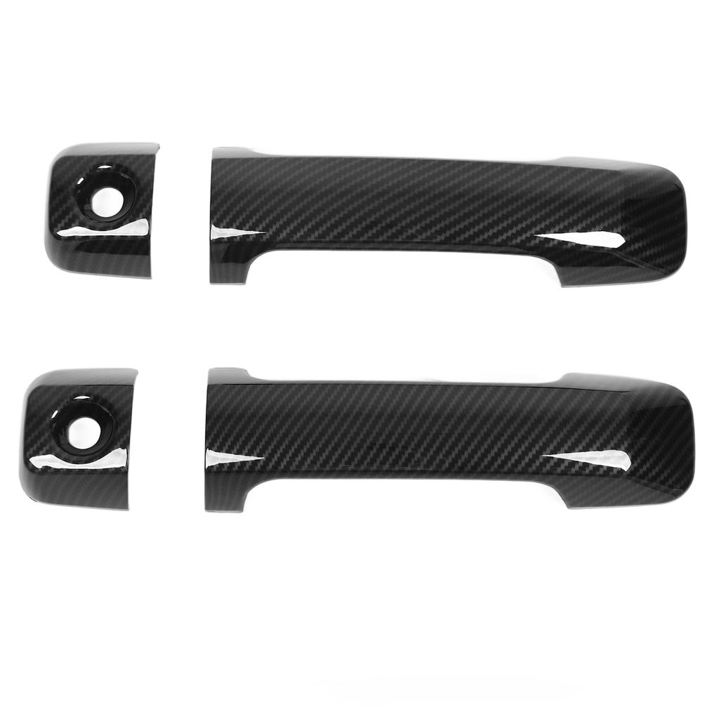 4 Pcs Car Exterior Door Handle Panel Carbon Fiber Style Outer Handle Cover Trim Sticker for FJ