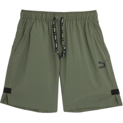 Low Waist Elastic Drawstring Letter Logo Slim Fit Casual Shorts Men Shorts Army-Green 620218-73