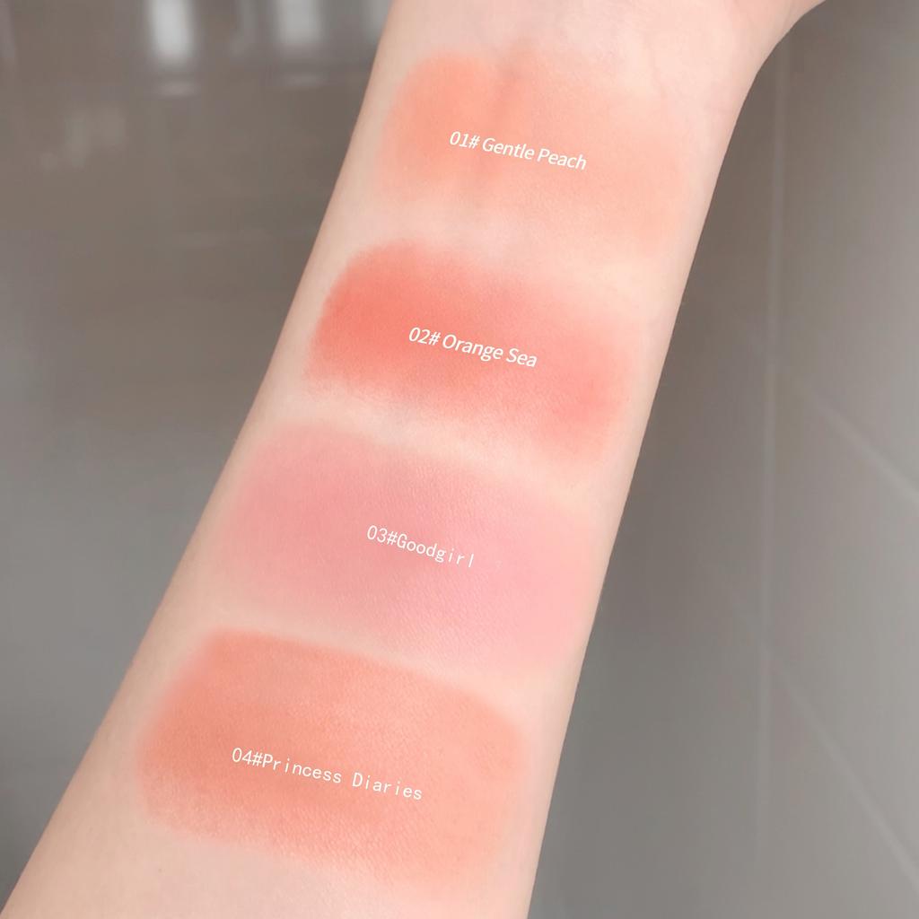 Dimensional 3D Relief Fog Color Powder Blusher Naturally Tender And Delicate Makeup Holding Puff Color Female Rouge Powder Blusher Cream