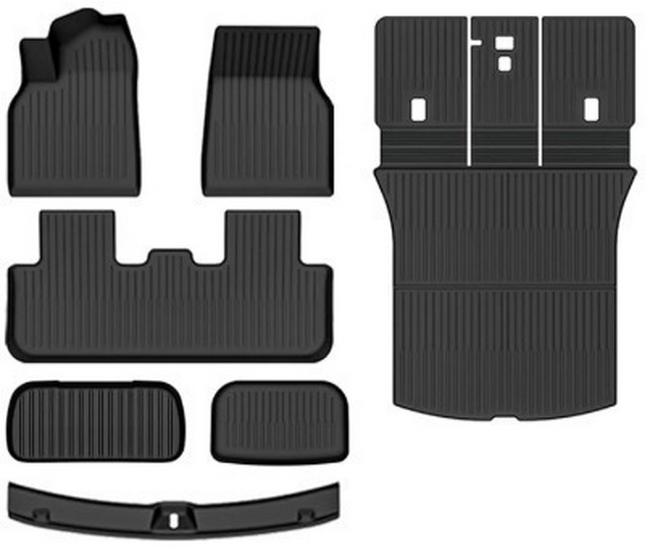 Fits Tesla Model Y 2025: Custom Front & Rear Trunk TPE Floor Mats