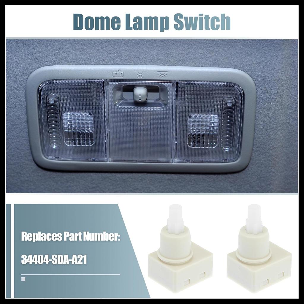 2Pcs Dome Lamp Switch 34404-SDA-A21 34404-SDA-A22D3 924-798 Roof Map Light Overhead Lights for Honda CR-V Odyssey Accord Pilot Ridgeline for Ram 1500
