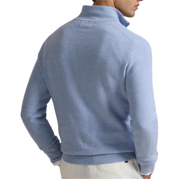 Polo Ralph Lauren Embroidered Long Sleeve Polo Sweater Men Sweater Blue MNPOSWE16822233-400