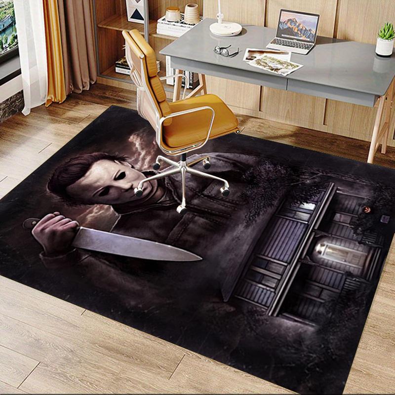 Halloween Horror Icon Carpet For Playroom Bedroom Living Room Sofa Home Decorkids Game Area Rug Nonslip Floor Mat