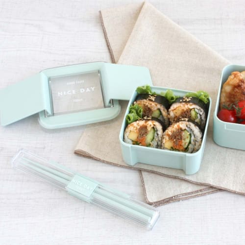 Iwasaki Kogyo Chopstick Set, 18cm, in a sturdy case, dishwasher safe, mint, 2.8cm wide x 19cm deep x 1.4cm high, H-590 MT