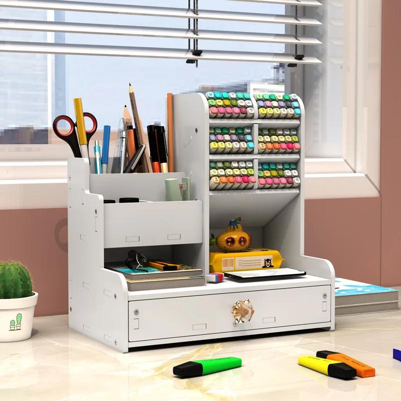 Stifthalter Nordic Ins Aufbewahrungsbox Kreativität Büro Schreibtisch Schreibwarenbox Große Kapazität Holzregal Holz Organizer Box W2117
