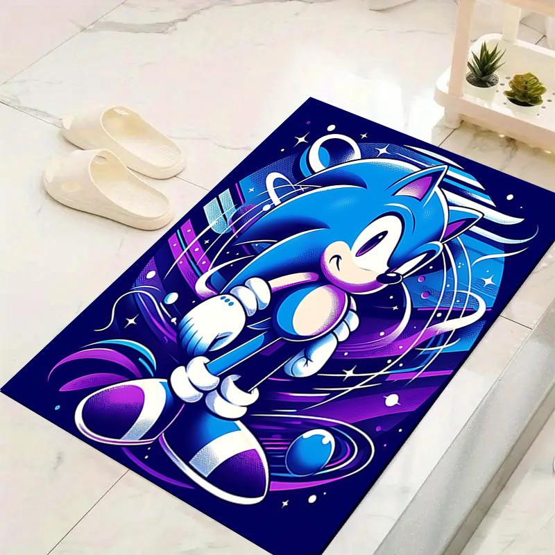 1Pc Sonic Hedgehog Adventure Rug, Office Carpet Indoor Outdoor Doormat, Non-Slip, Comfortable, Living, Christmas Halloween, Xmas Gift N1254