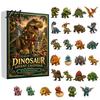 Durable Acrylic Christmas Tree Decor 24 Days Dinosaur Advent Calendar 2026, Cute 2D Collectible Toy Set Figures Countdown Calendar, Holiday Gifts for