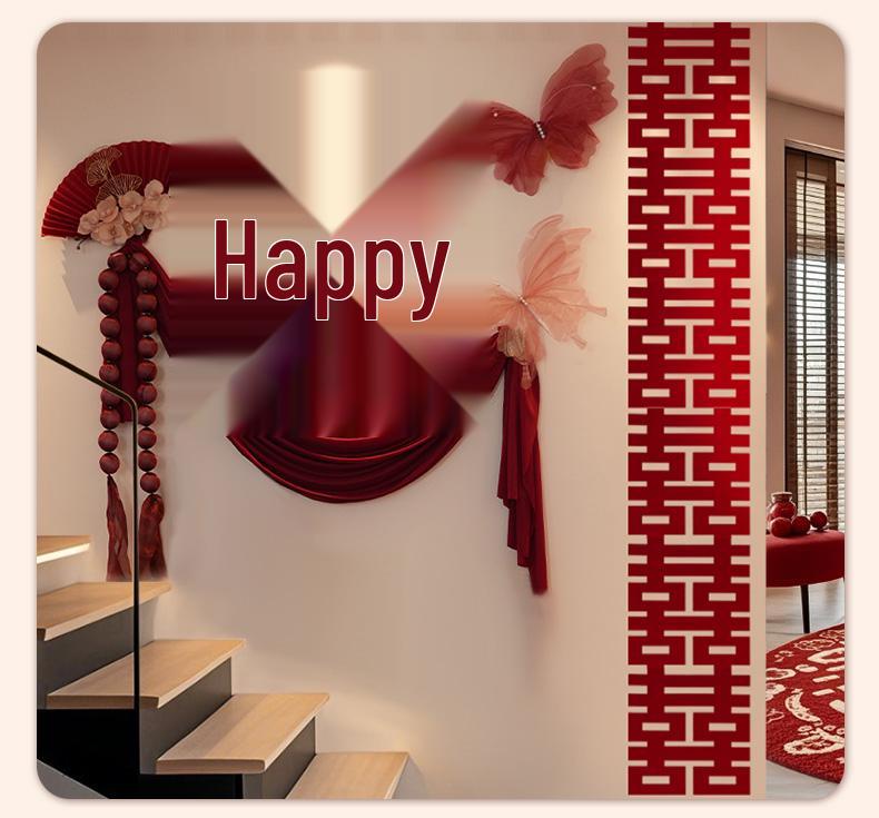 Conjunto de Decoração de Casamento: Decoração Lateral, Escadaria, Fundo de Parede, Quarto Lateral Masculino e Layout do Pátio