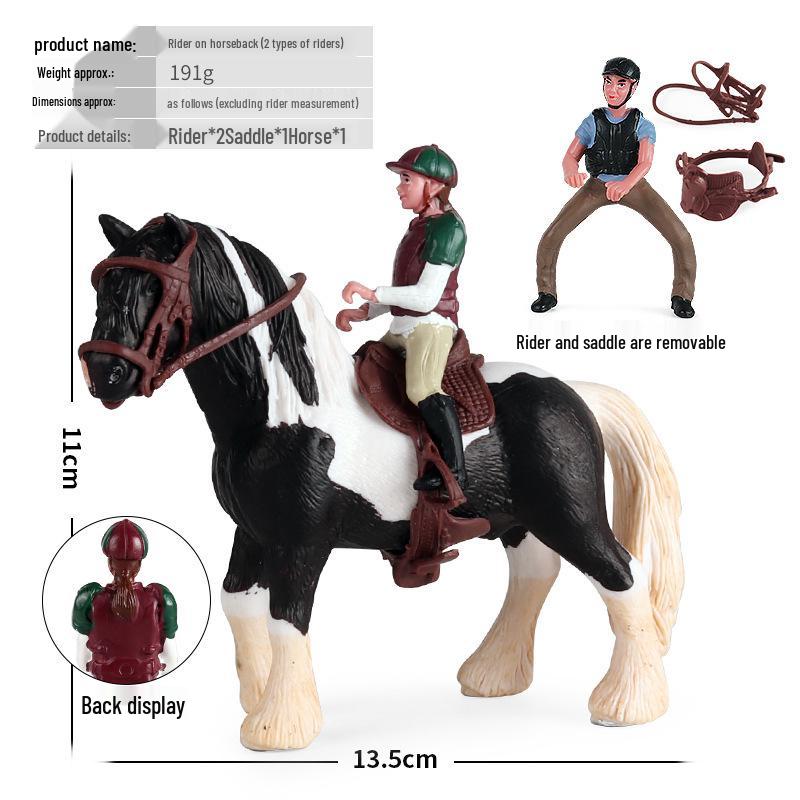 Farm Animal and Human Figures Playset with Fences: Rabbit, Sheep, Donkey, Cow - Parent-Child Simulation Toy