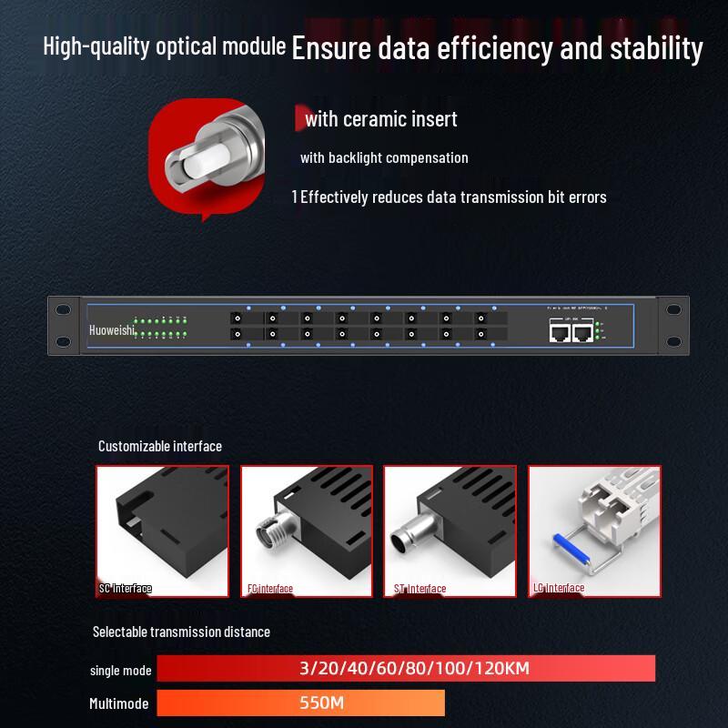 Fenghuoweisight Gigabit Fiber Optic Media Converter