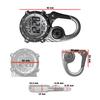 Dakota Pocket Watch with Carabiner, Digital, Waterproof, Alarm, Stopwatch, Timer, Compass, for Outdoor Activities, Camping, Hiking, and Travel