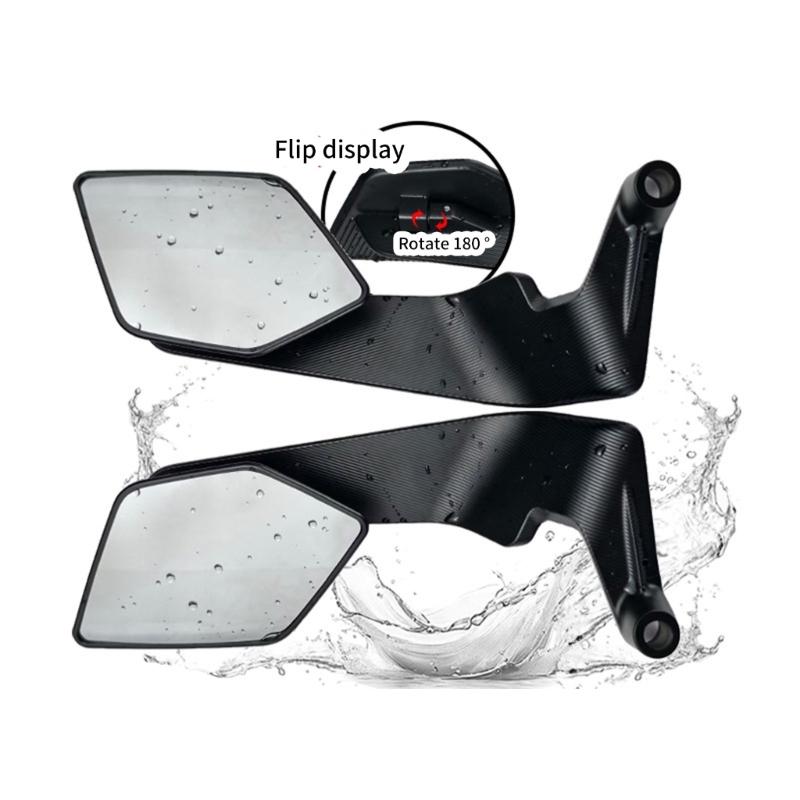 Motorcycle Shockproof Rear View Mirror Offering Clear Sightlines Increased Safety for Speed Enthusiasts Long Rides 2pcs