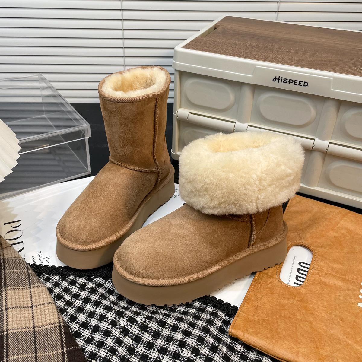 

Две зимние ботинки на толстой подошве женские средние ботинки Sangpo утолщенный бархат северо-восток нескользящие теплые хлопковые ботинки прилив 40