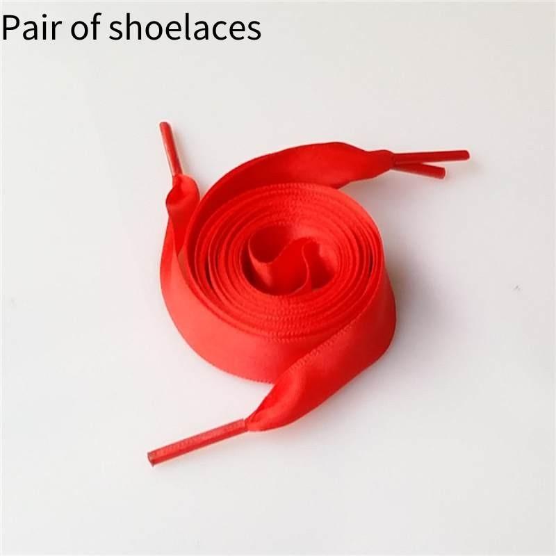 Ribbon Polyester Double Satin Wide Flat Shoelace Candy Color Fashion Various