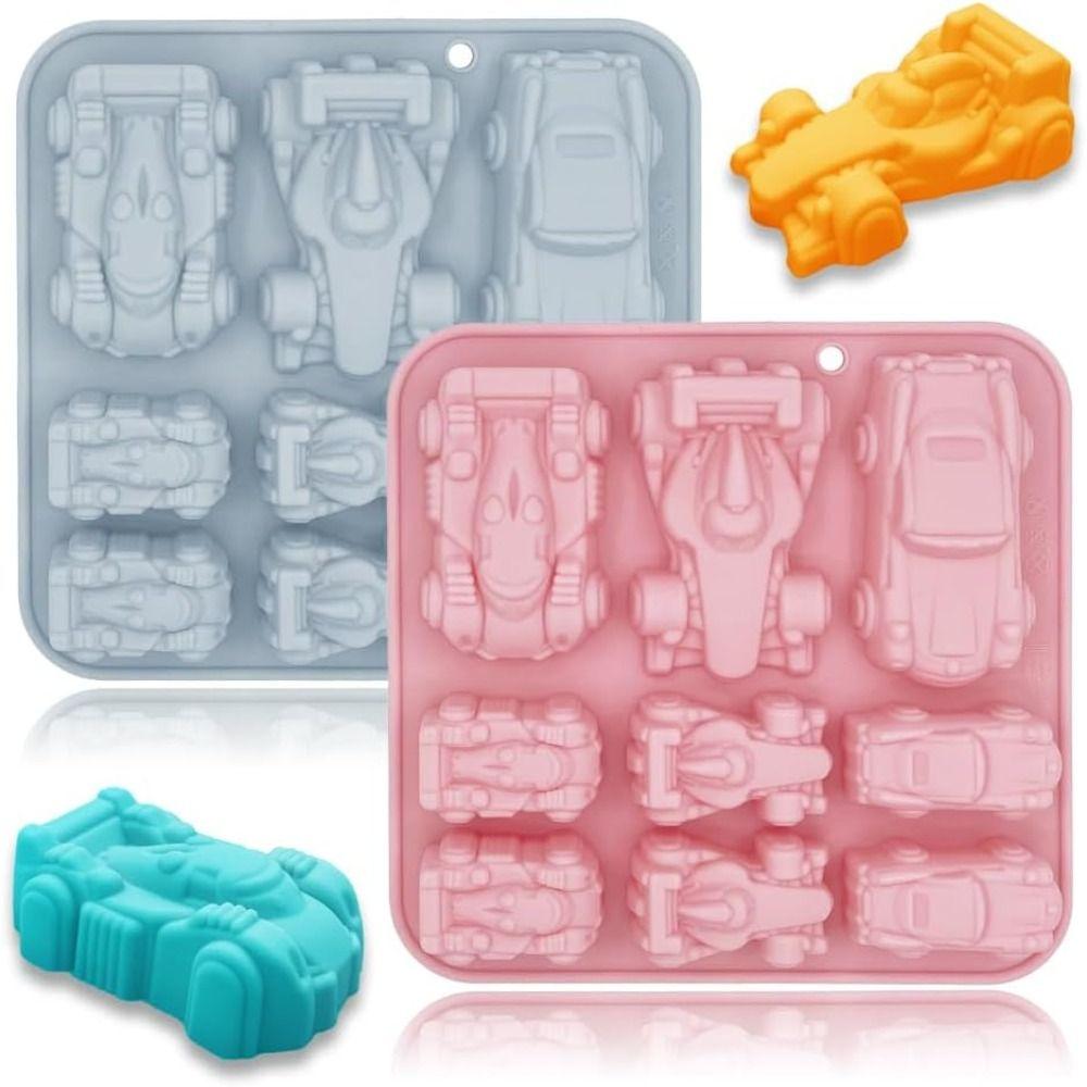 Non-Stick Racing Car Shape Cake Pan Silicone Racing Car Shape Baking Molds  for Gummy Making