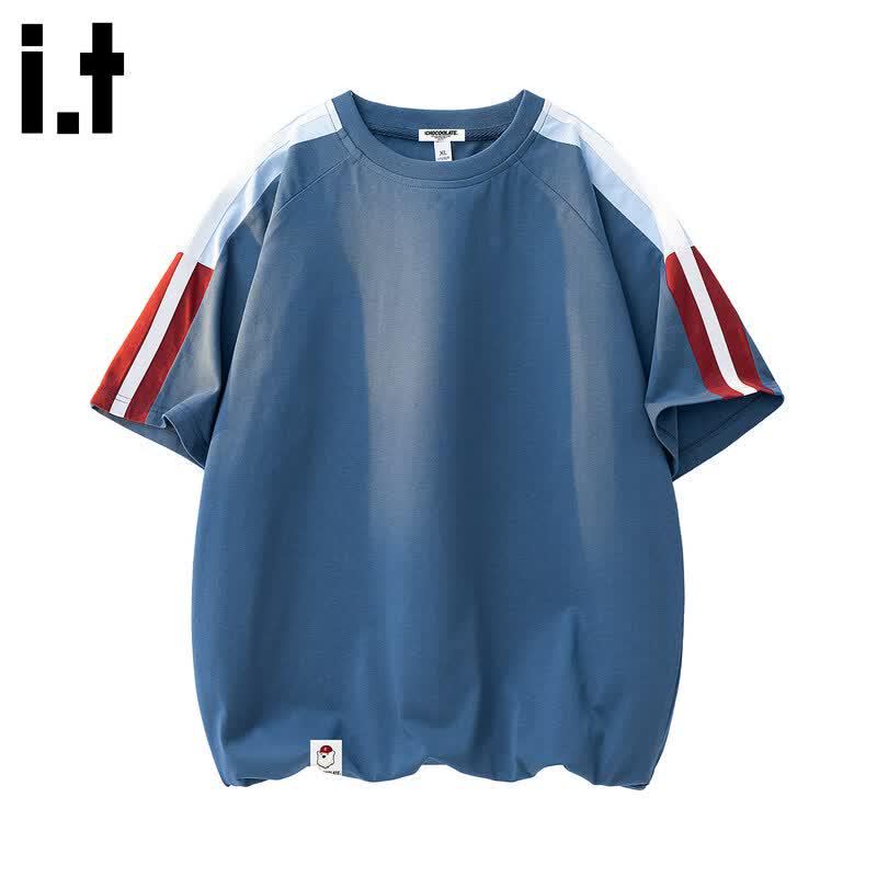 CHOCOOLATEit Men s Striped Color Block Short Sleeve T-Shirt XL
