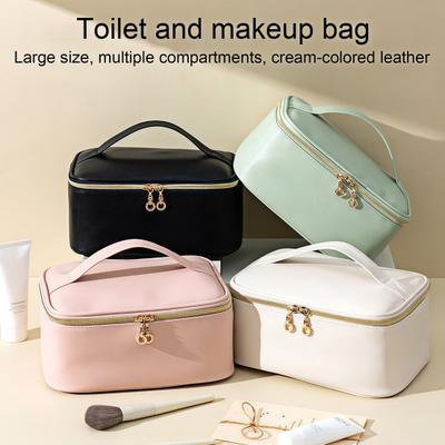 Travel Cosmetic Case Large Capacity Makeup Bag with Removable Divider Waterproof Toiletry Bag with