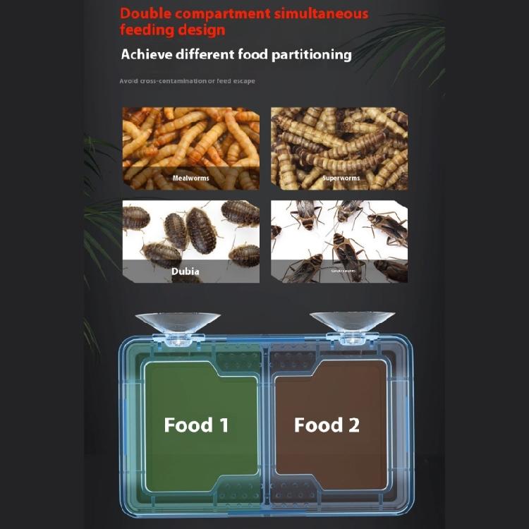 Suction Cup Reptiles Feeders, Reptiles Feeding Food Water Bowl Escape Proof Worms Dish Geckos Feeders Coloretto Bowl