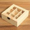 Wooden Tea Bag Jewelry Organizer Chest Storage Box 9 Compartments Tea Box Organizer Wood Sugar Packet Container