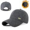 Spring and Autumn Large Size Wool Woolen Baseball Cap Medium and Old Men's Warm Big Head Circumference Metal Standard Cap