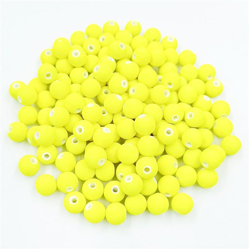 Creative 20Pcs DIY Handmade Beading Plastic Solid Dispersion Beads Ball Beads Candy Color Accessories For Jewelry Making Necklace Bracelet