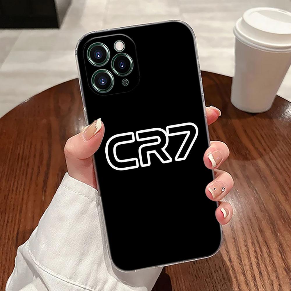 C-R-7 Dark Football Transparent Case For Apple iPhone 18 17 16 15 14 13 12 11 Pro Max 16 Plus 16E 17Air 17Pro Phone Cover Silicone