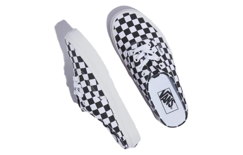 Vans Authentic Checkerboard Cushioning Lightweight Breathable Low top Skateboard Shoes Unisex Black White Checkerboard VN0A54F75GU1