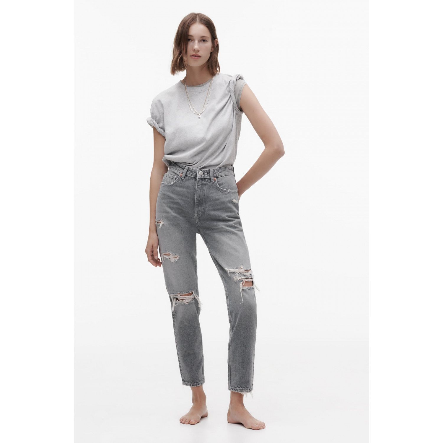 

RIPPED MOM TRF JEANS