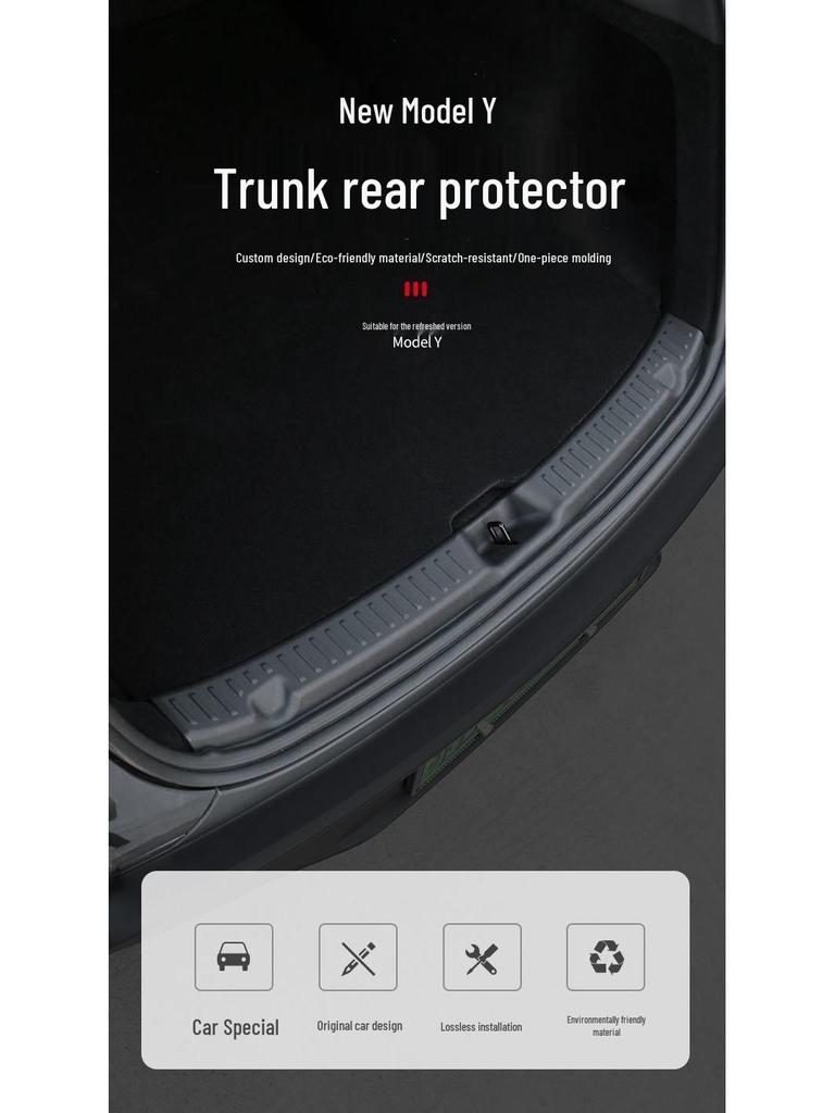 Tesla Model Y/3 Trunk Sill Decorative Strip for Interior Enhancement