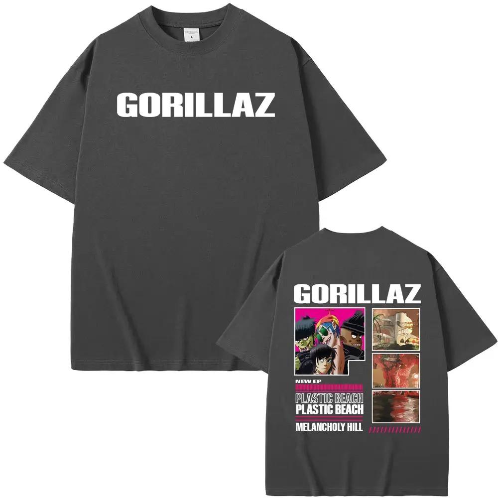 Rock Band Gorillaz The Mountain 2026 New Album Tour TShirt Unisex Oversized Trendy Gothic Style Crew Neck HighQuality TShirt