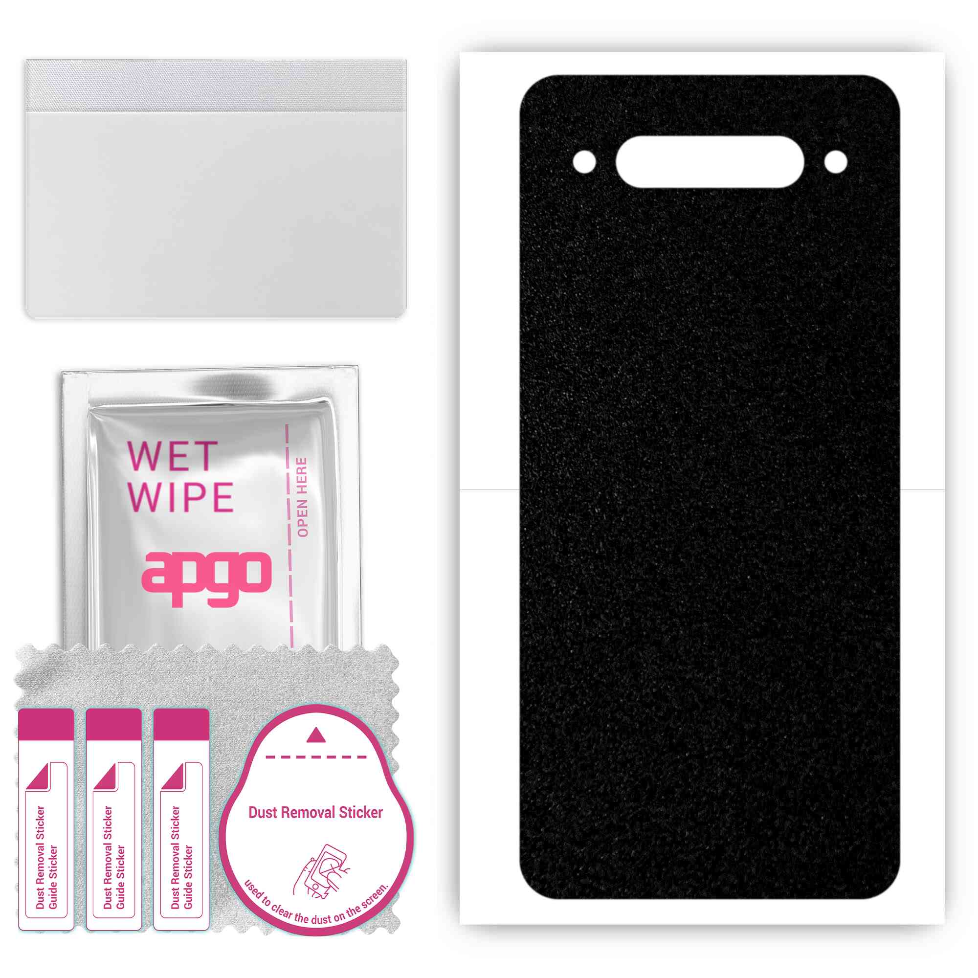 

apgo Protective Skin Sticker for the back compatible with ZTE nubia Z20, Wrap Film, Foil, Vinyl - Pattern Matte Black
