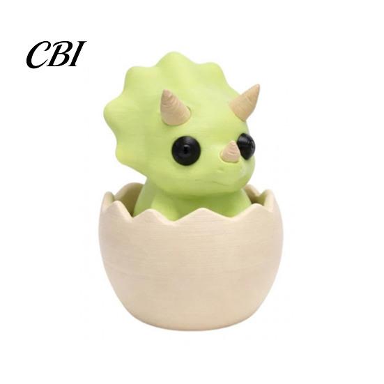 Pocket Size Clicker Toy Dinosaur Egg Fidget Toy, 3D Printed Dino Eggshell Finger Clicker, Push Button for Anxiety Stress Relief зелёный