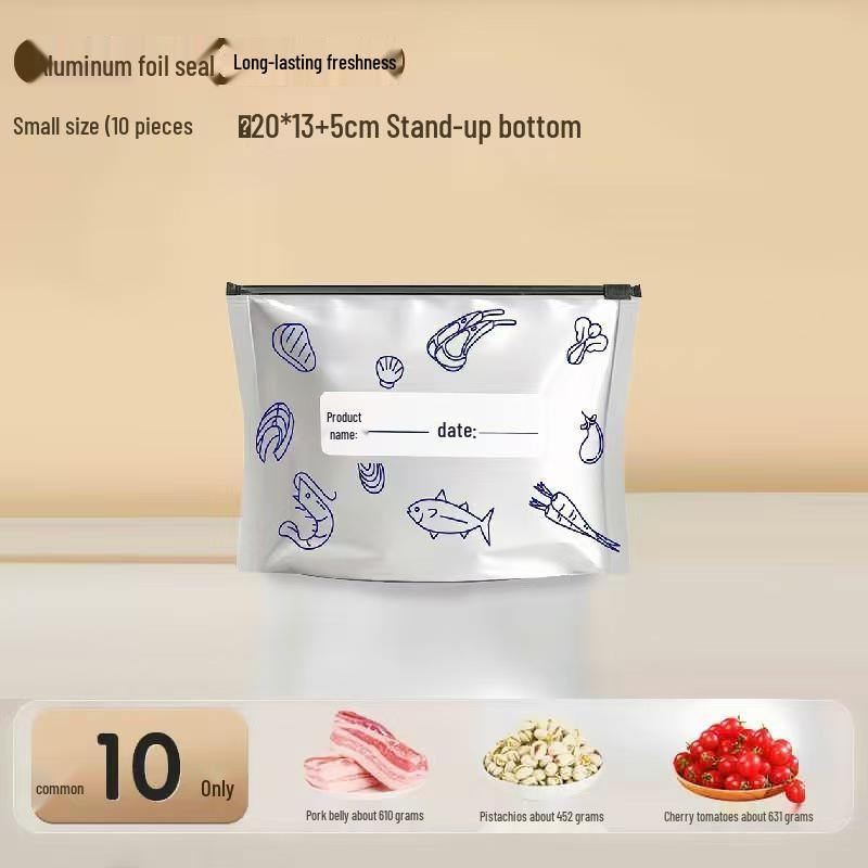 Antibacterial Food Grade Aluminum Foil Self-Sealing Bag for Fresh-keeping and Frozen Storage