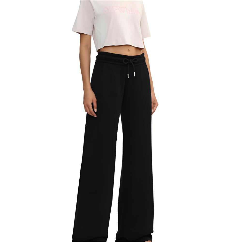 Off-White Minimalist Daily Versatile Comfortable Twill Embroidered Wide-Leg Sweatpants Women Bottoms OFWPT220010XM