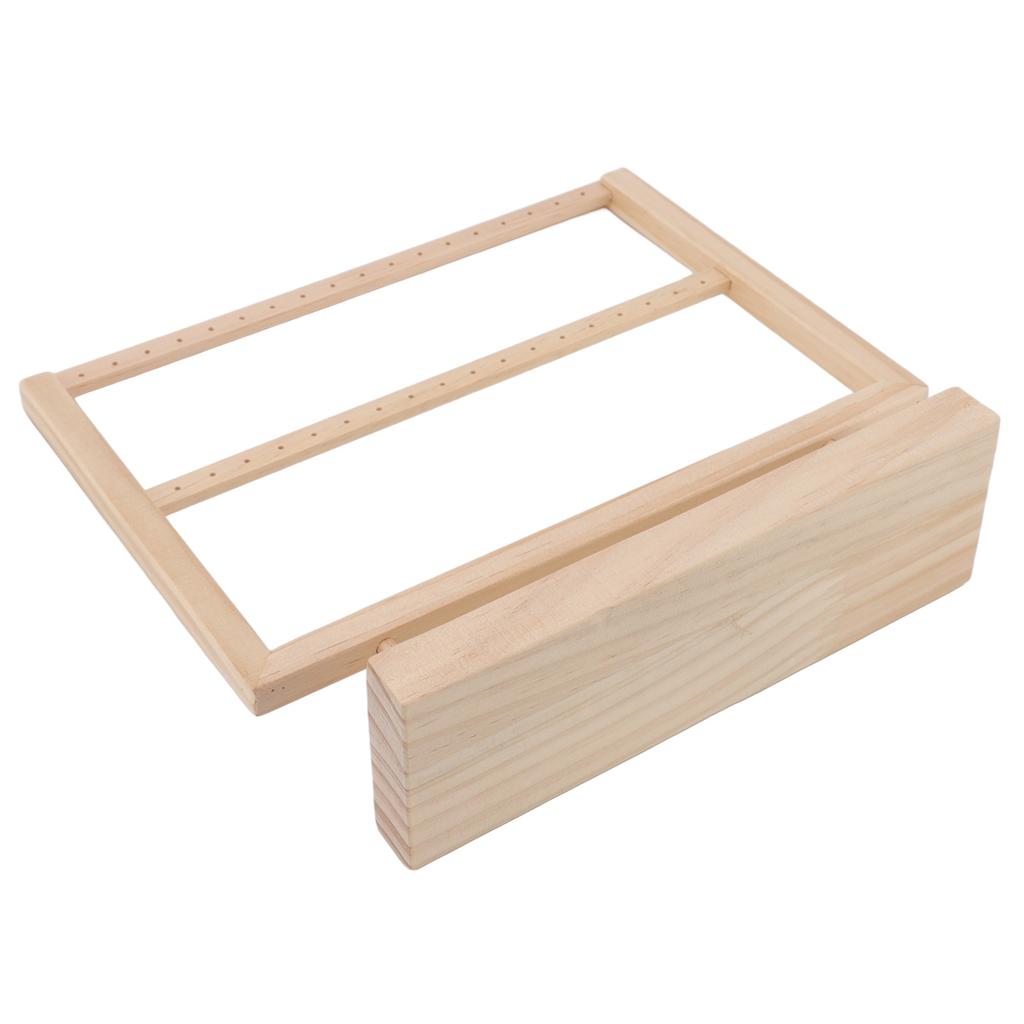 Stojan na organizér náušnic Barva dřeva Dřevěný držák na náušnice Šperkovnice Úložný výstavní stojan pro zavěšení