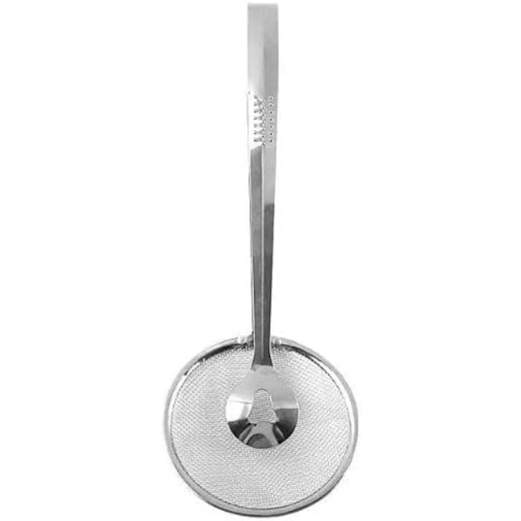 Stainless Steel Multi-Functional Kitchen Tongs with Built-in Strainer Spoon - Ergonomic, Heat-Resistant, and Durable Tool for Cooking and Serving